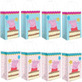 Buy Amscan Charming Pink & Blue Peppa Tea Party Printed Kraft Bags - 8" x 5" (Pack of 8) for only $19.99 by Amscan