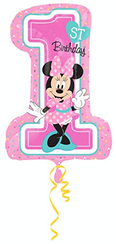 Buy Anagram 28" Minnie 1St Birthday Girl Foil Balloon, Multicolor for only $9.99 by[product_brand]