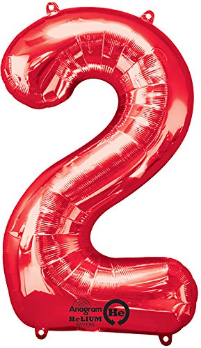 Buy Anagram 34" Number 2 Red Foil Balloon  for only $2.84 byAnagram