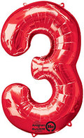 Buy Anagram 34" Number 3 Red Foil Balloon for only $2.84 byAnagram