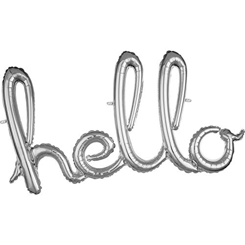 Buy Anagram 39" Phrase Hello Party Silver Balloon  for only $6.64 byAnagram