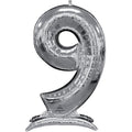 Buy Anagram 52" Standup Number 9 Silver Airloonz Foil Balloon for only $19.99 byAnagram