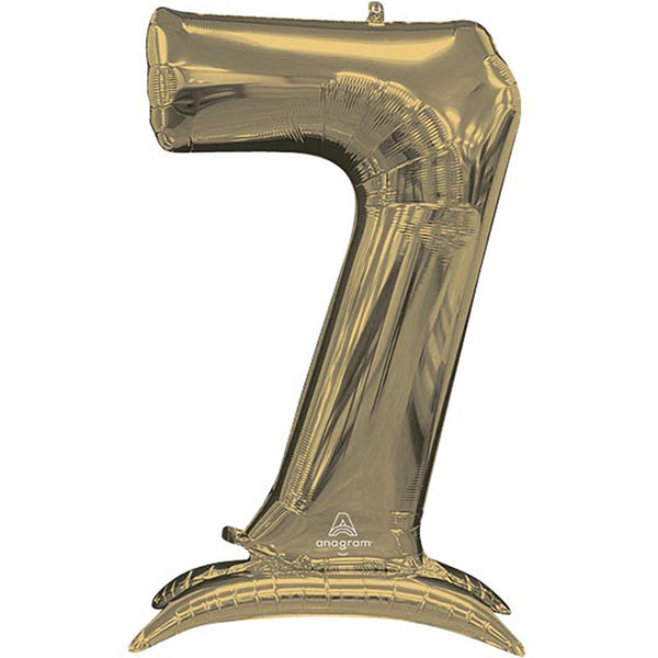 Buy Anagram 53" Standup Number 7 White Gold Airloonz Foil Balloon for only $19.99 byAnagram