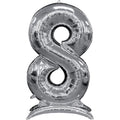 Buy Anagram 53" Standup Number 8 Silver Airloonz Foil Balloon for only $19.99 byAnagram