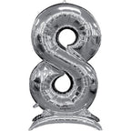 Buy Anagram 53" Standup Number 8 Silver Airloonz Foil Balloon for only $19.99 byAnagram