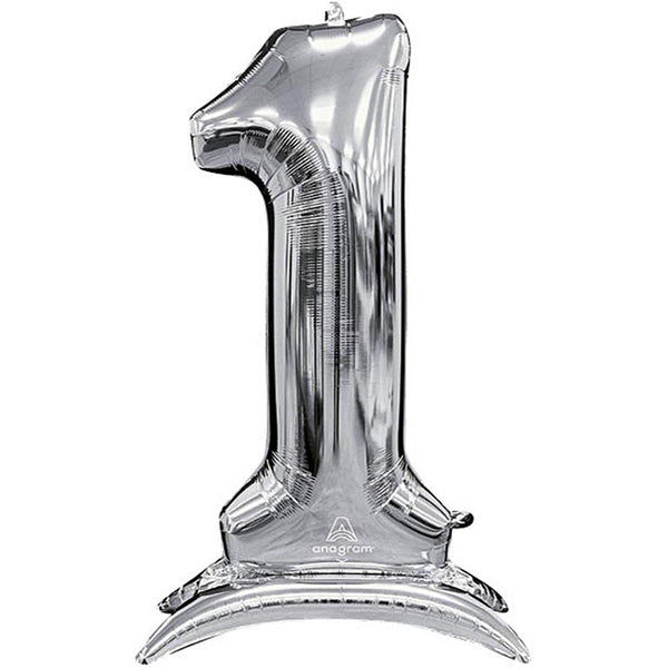 Buy Anagram 54" Standup Number 1 Silver Airloonz Foil Balloon for only $19.99 byAnagram