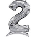 Buy Anagram 54" Standup Number 2 Silver Airloonz Foil Balloon  for only $19.99 byAnagram