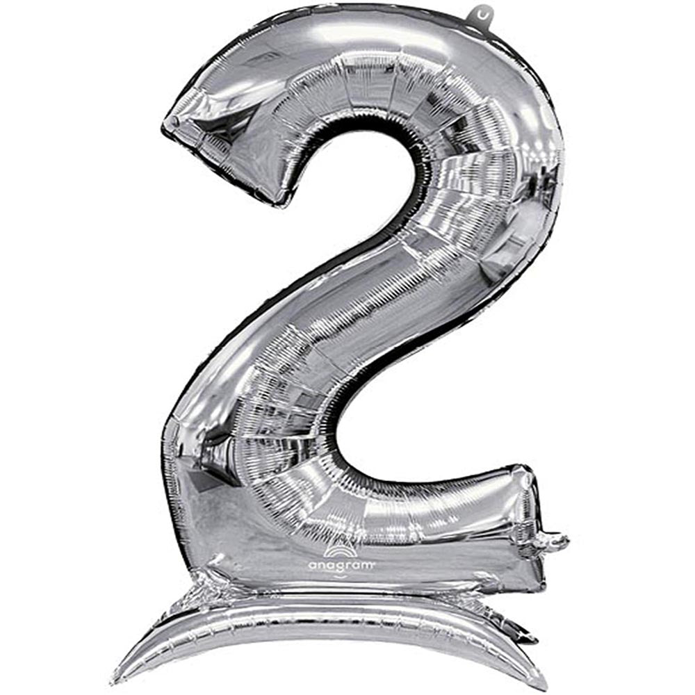 Buy Anagram 54" Standup Number 2 Silver Airloonz Foil Balloon  for only $19.99 byAnagram