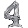 Buy Anagram 54" Standup Number 4 Silver Airloonz Foil Balloon for only $19.99 byAnagram