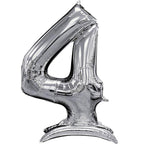 Buy Anagram 54" Standup Number 4 Silver Airloonz Foil Balloon for only $19.99 byAnagram