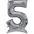 Buy Anagram 54" Standup Number 5 Silver Airloonz Foil Balloon for only $19.99 byAnagram