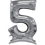 Buy Anagram 54" Standup Number 5 Silver Airloonz Foil Balloon for only $19.99 byAnagram