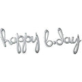 Buy  Anagram International 3793611 Phrase Happy Birthday Party Balloon, 76", SILVER for only $7.99 by[product_brand]