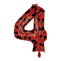Anagram Mickey Mouse Fourth Birthday Red and Black Forever 34" Mylar Balloon