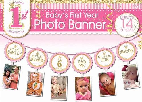 Buy Baby’s First Year Photo Banner – Girl for only $4.49 byRubies