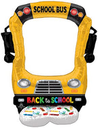 Buy Back to School Selfie Frame School Bus 56" Airloonz Foil Balloon for only $19.99 by Anagram