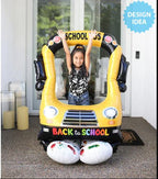 Buy Back to School Selfie Frame School Bus 56" Airloonz Foil Balloon for only $19.99 by Anagram