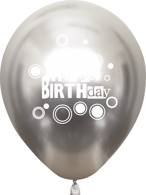 Buy Kalisan 12" Mirror Happy Birthday Silver Color Latex Balloons (25 count) for only $13.49 byKalisan