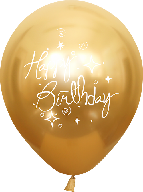 Buy Kalisan 12" Mirror Happy Birthday Gold Color Latex Balloons (25 count) for only $13.49 byKalisan