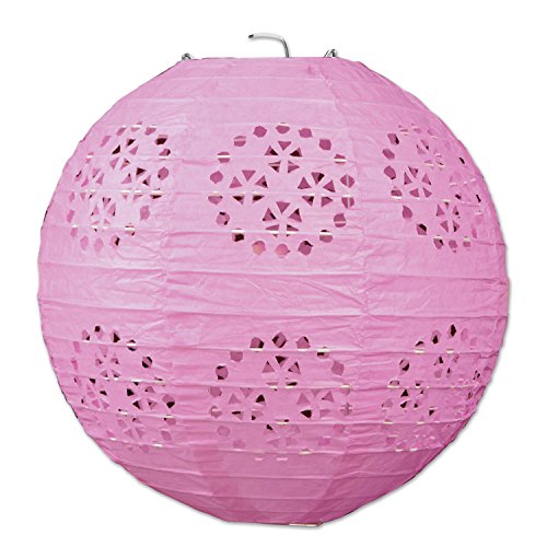 Buy Beistle Lace Paper Lanterns, 8", Pink for only $10.19 byBeistle