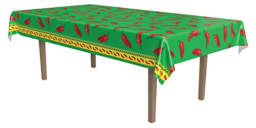 Buy Beistle Plastic Chili Pepper Tablecover for Rectangle Cinco De Mayo Table Cloth Fiesta Party Supplies, Green/Red/Yellow for only $7.23 byBeistle