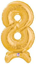 Buy Betallic MEGALoons Standup Number Eight 25" Gold Foil Shape Balloon | One Pack (Number Eight) for only $6.64 byBetallic