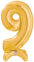 Buy Betallic MEGALoons Standup Number Nine 25" Gold Foil Shape Balloon | One Pack (Number Nine) for only $6.64 byBetallic