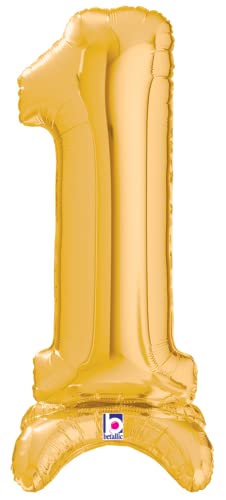 Buy Betallic MEGALoons Standup Number One 25" Gold Foil Shape Balloon | One Pack (Number One) for only $6.64 byBetallic