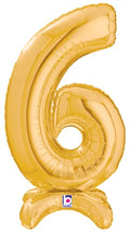 Buy Betallic MEGALoons Standup Number Six 25" Gold Foil Shape Balloon | One Pack (Number Six) for only $6.99 by Betallic