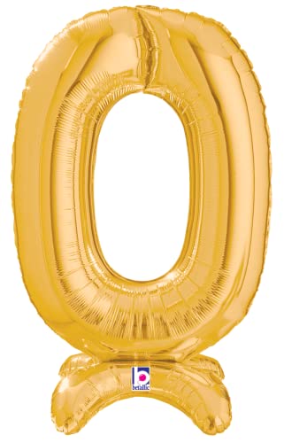 Buy  Betallic MEGALoons Standup Number Zero 25" Gold Foil Shape Balloon | One Pack (Number Zero) for only $6.64 byBetallic