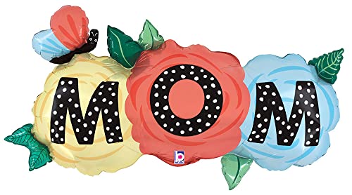 Buy Betallic Mom Butterfly Flowers 41” Foil Shape Balloon | Happy Mother Day for only $9.99 by Anagram