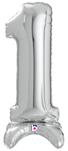 Buy Betallic Standup Number 25" Silver Foil Shape Balloon | One Pack (Number 1) for only $6.64 byBetallic
