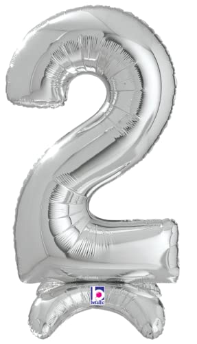 Buy Betallic Standup Number 25" Silver Foil Shape Balloon | One Pack (Number 2) for only $6.64 byBetallic