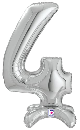 Buy Betallic Standup Number 25" Silver Foil Shape Balloon | One Pack (Number 4) for only $6.64 byBetallic