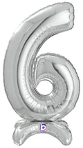 Buy Betallic Standup Number 25" Silver Foil Shape Balloon | One Pack (Number 6) for only $6.64 byBetallic