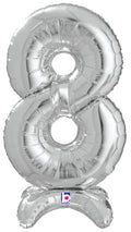 Buy Betallic Standup Number 25" Silver Foil Shape Balloon | One Pack (Number 8) for only $9.99 by Betallic