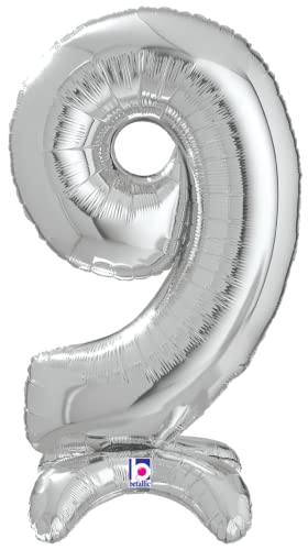 Buy Betallic Standup Number 25" Silver Foil Shape Balloon | One Pack (Number 9) for only $6.64 byBetallic