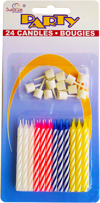 Buy Birthday Candles Multi Color Spiral  24pcs for only $1.99 by[product_brand]