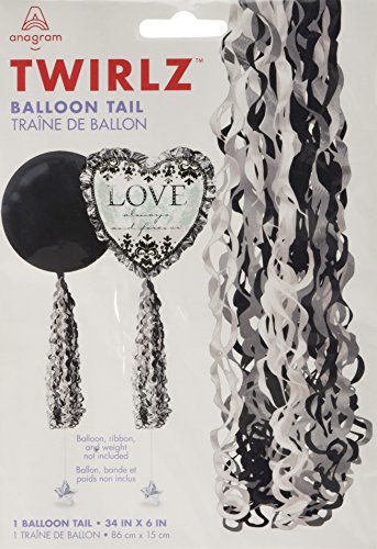 Buy Black Color Tissue Twirlz™ Medium Fringe Balloon Tail  for only $3.99 by Anagram