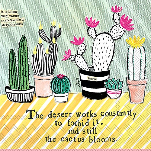 Buy Boston International IHB 3-Ply Paper Napkins, 20-Count Cocktail Size, Cactus Blooms for only $9.99 byBoston International
