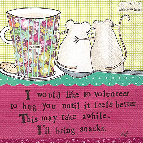 Buy Boston International IHR 3-Ply Paper Napkins, 20-Count Cocktail Size, Hug You for only $9.99 by Boston International