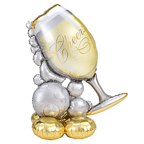 Buy Bubbly Wine Glass  55" Air-Filled AirLoonz Foil Balloon for only $19.99 by Anagram