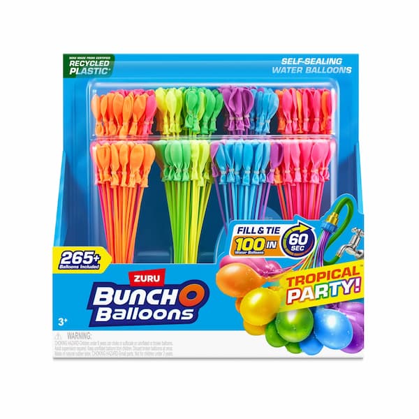 Buy Bunch O Balloons Tropical Party 265+ Rapid-Filling Self-Sealing Water Balloons (8 Pack) for only $24.99 by [product_brand]