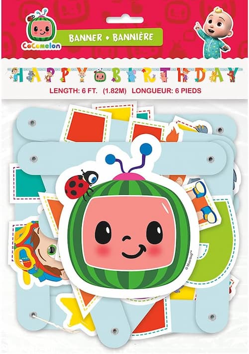 Buy Cocomelon Birthday Banner (6 count) for only $3.69 by Unique