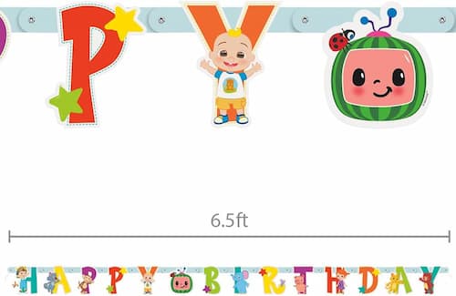 Buy Cocomelon Birthday Banner (6 count) for only $3.69 by Unique