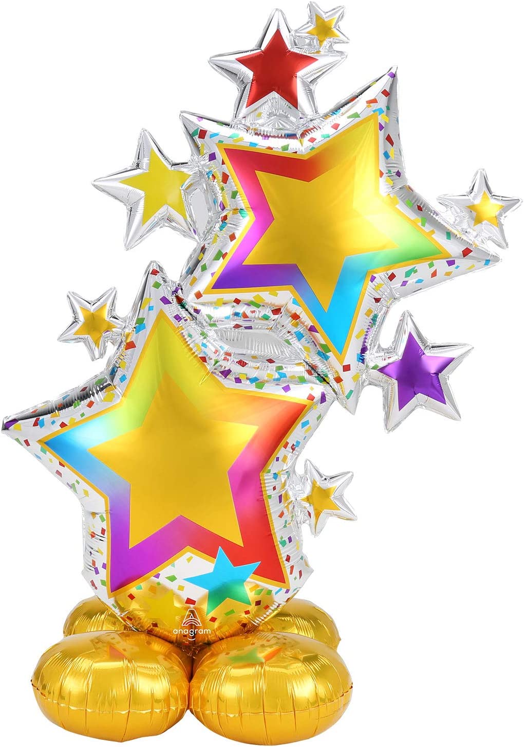 Buy Colorful Star Cluster 59" AirLoonz Air-Filled Only Foil Balloon for only $15.99 byAnagram