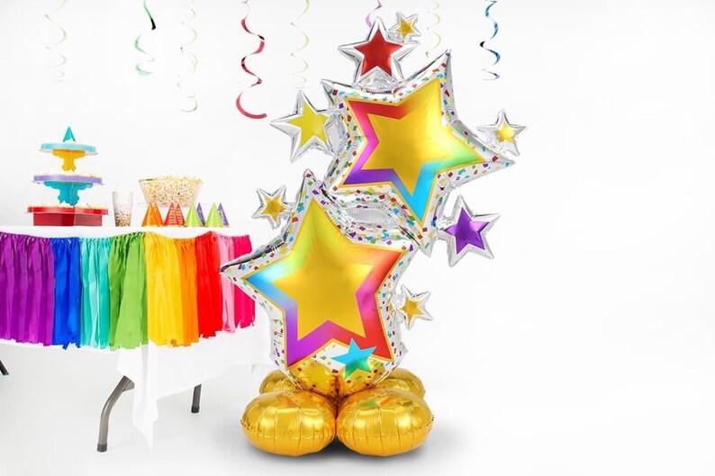 Buy Colorful Star Cluster 59" AirLoonz Air-Filled Only Foil Balloon for only $15.99 byAnagram