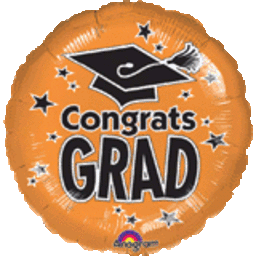 Buy Congrats Grad 18inch Foil Balloon - Orange for only $1.99 by Anagram