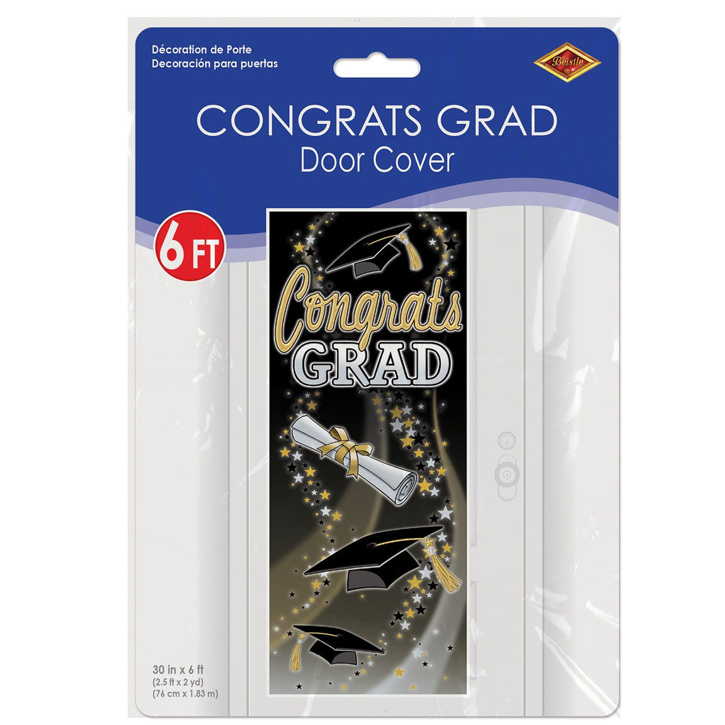 Buy Congrats Grad Plastic Door Cover - Graduation Party Decoration for only $6.79 byBeistle