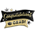 Buy Congratulations Grad Gold & Black Mylar Party Foil Balloon, 38" for only $8.54 byAnagram